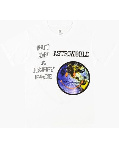 Travis Scott Astroworld Happy Face T-shirt - White