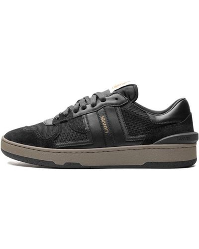 Lanvin Clay Leather Low Top Trainers "black/grey" Shoes