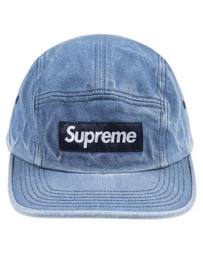 Supreme Washed Chino Twill Camp Cap "fw23 - Blue