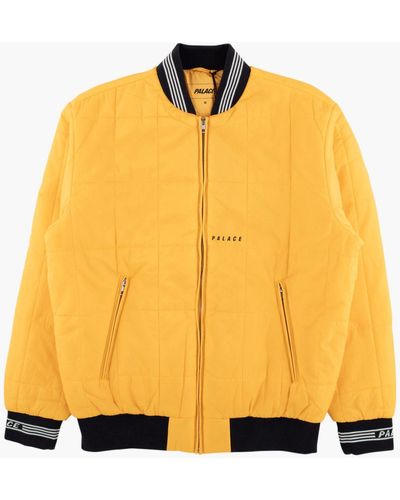 Palace Q-bomber Quilted Bomber Jacket - Yellow