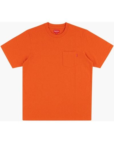 Supreme Ss Pocket T-shirt - Orange
