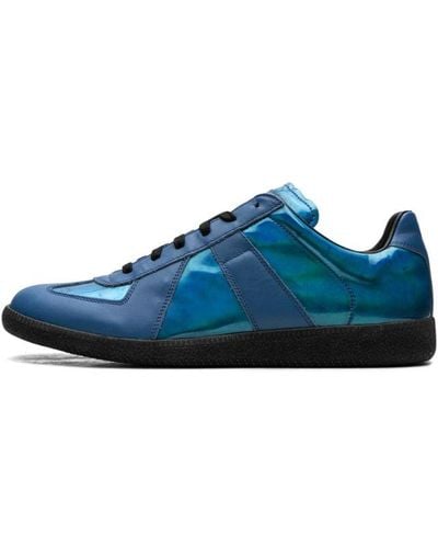Maison Margiela Replica Low Top Trainer "blue Iridescent" Shoes