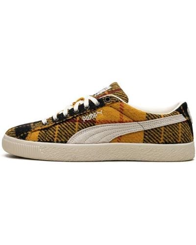 PUMA Suede Vtg Harris Tweed "frosted Ivory / Yellow" - Black