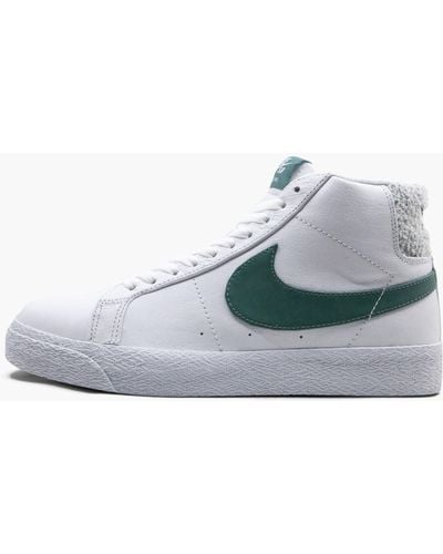 Nike Sb Zoom Blazer Mid Prm "bicoastal Green" Shoes - Black