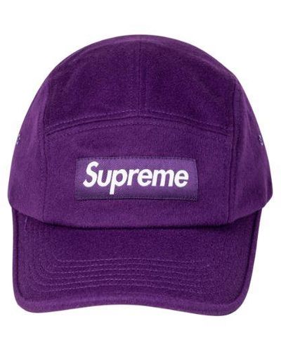 Supreme Wool Camp Cap "fw 21" - Purple