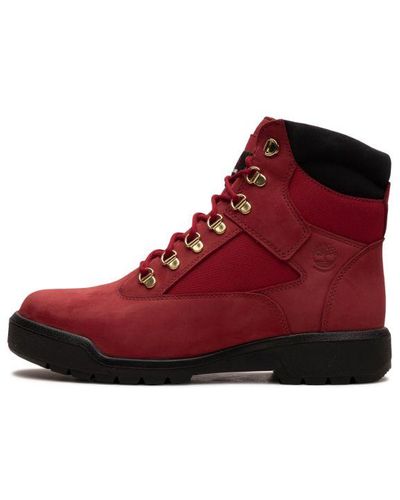 Timberland 6 Inch Field Boots "dark Red" Shoes