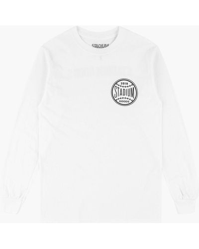 Stadium Goods Heritage Baseball Logo L/s T-shirt "4th Anniversary - White