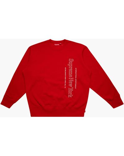 Supreme Side Logo Crewneck "fw 20" - Red