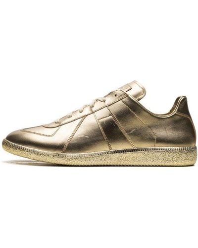 Maison Margiela Replica Low Top Trainer "gold Plated" Shoes - Black