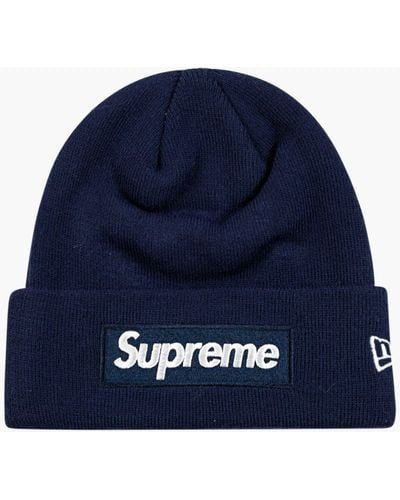 Supreme New Era Box Logo Beanie "fw 21" - Blue