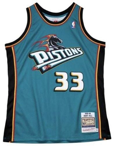 Mitchell & Ness Authentic Road Jersey "nba Detroit Pistons 98 Grant Hill" - Blue