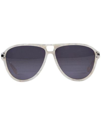 Amiri Aviator Logo Sunglasses "white" - Black