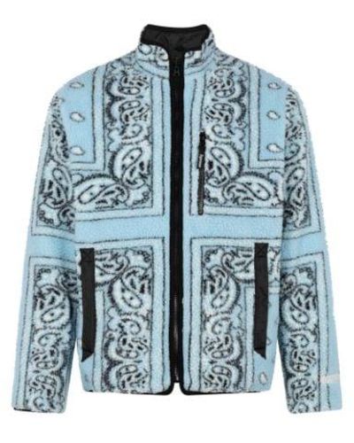 Supreme Reversible Bandana Fleece Jacket "fw 19" - Blue