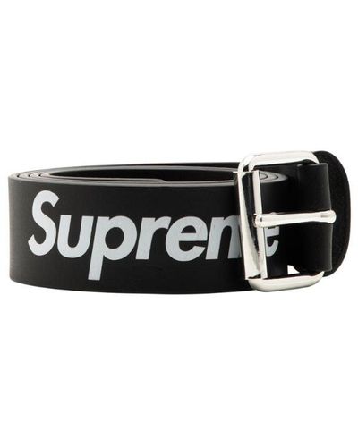 Supreme Repeat Leather Belt "black"