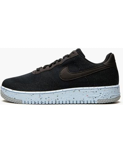 Nike Air Force 1 Crater Flyknit Shoes - Black