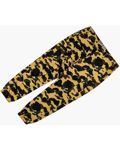 A Bathing Ape 1st Camo Nylon 6 Pocket Jogger - Yellow