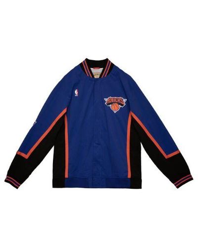 Mitchell & Ness Authentic Warm Up Jacket "nba Ny Knicks 96" - Blue