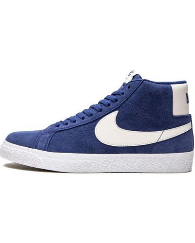 Nike Sb Blazer Mid Shoes - Blue