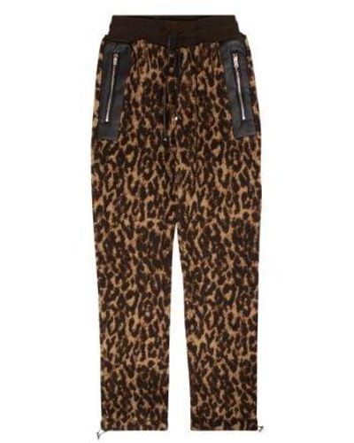 Amiri Printed Leopard Fleece Trousers "black" Shoes