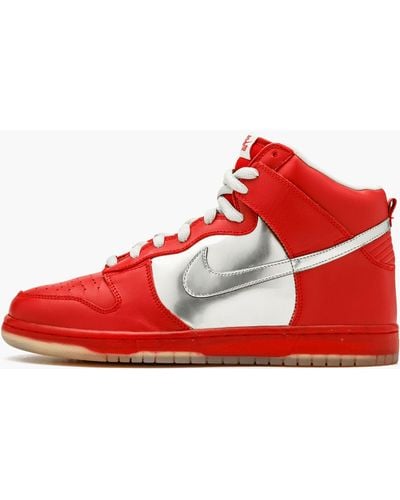 Nike Dunk High Premium Sb "mork And Mindy" Shoes - Red