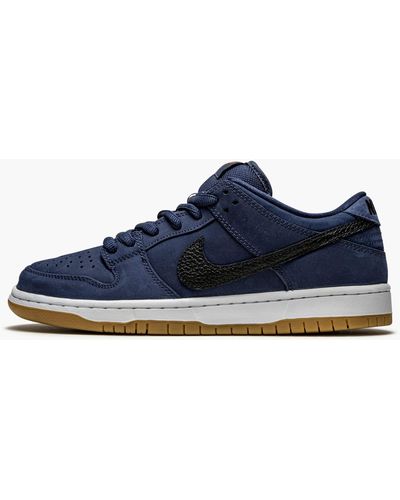 Nike Sb Dunk Low Pro Iso "midnight Navy" Shoes - Blue