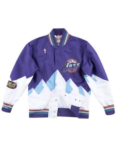 Mitchell & Ness Authentic Warm Up Jacket "nba Utah Jazz 1997" - Blue