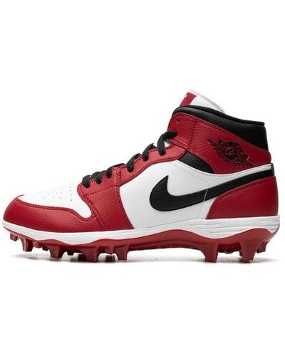 Nike Air 1 Mid Td "chicago Football Cleats" Shoes - Red