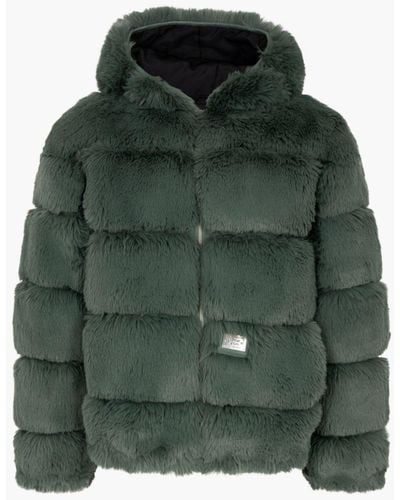 Supreme Wtaps Faux Fur Hooded Jacket "fw 21" - Green