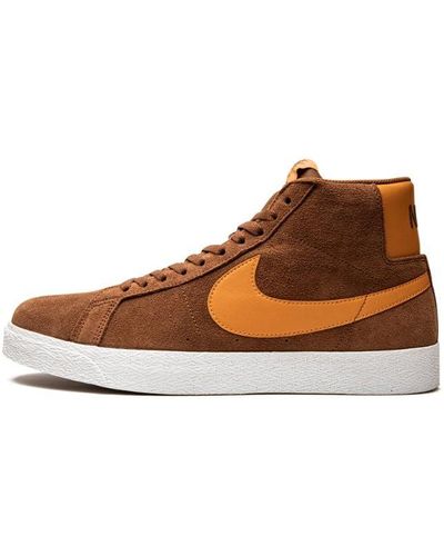 Nike Sb Blazer Mid Shoes - Brown