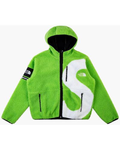 Supreme Tnf S Logo Fleece Jacket "fw 20" - Green