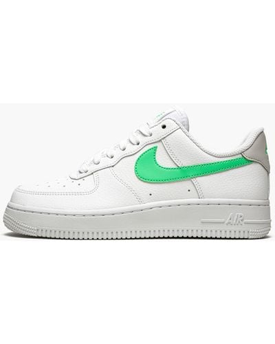 Nike Air Force 1 Lo '07 Mns "white / Green Glow" Shoes - Black