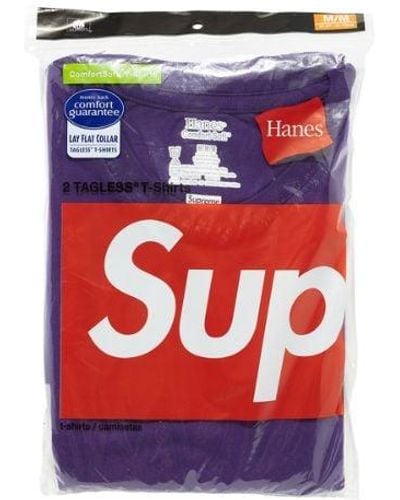 Supreme Hanes Tagless T-shirt 2-pack "ss 21" - Red