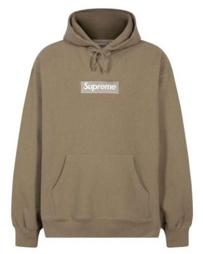 Supreme Box Logo Hoodie "fw 23- Dark Sand" - Green