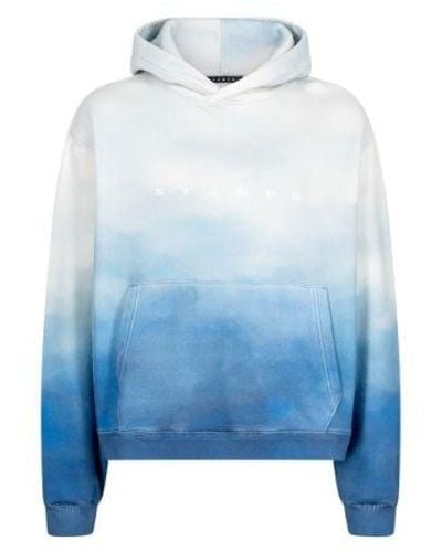 Stampd Ombre Cropped Hoodie - Blue