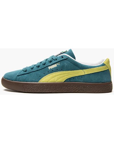 PUMA Suede Vtg "blue Coral / Yellow Alert" Shoes