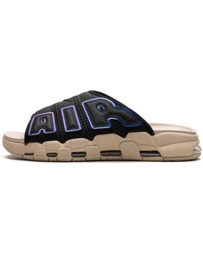 Nike Air More Uptempo Slide "black Sanddrift Iridescent" Shoes