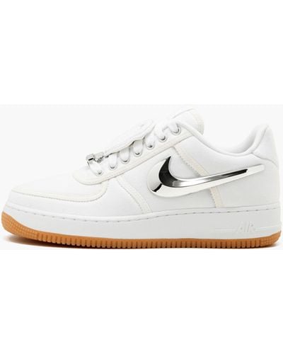 Nike X Travis Scott Air Force 1 Low "white" Sneakers - Natural