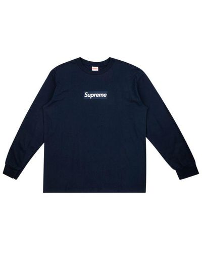 Supreme Box Logo L/s T-shirt "fw 20" - Blue