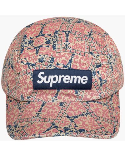 Supreme Washed Chino Twill Camp Cap "fw 21" - Pink