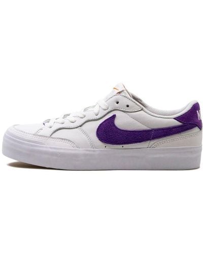 Nike Zoom Pogo Plus Sb "white Court Purple" Shoes - Black