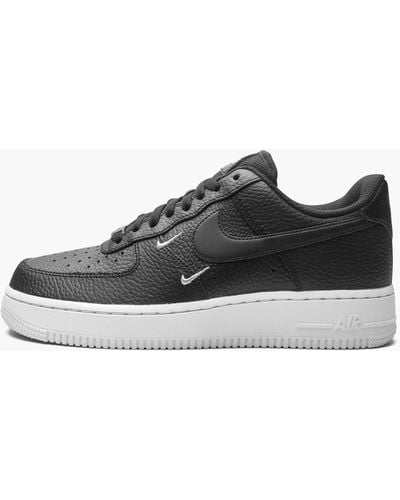 Nike Air Force 1 '07 Ess "tumbled Leather" Shoes - Black