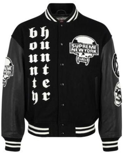 Supreme Bounty Hunter Varsity Jacket "black"