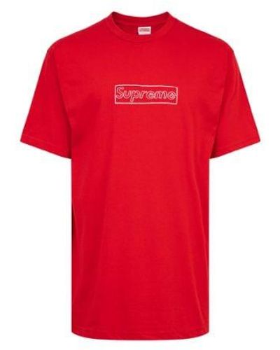 Supreme Kaws Chalk Logo T-shirt "ss 21" - Red