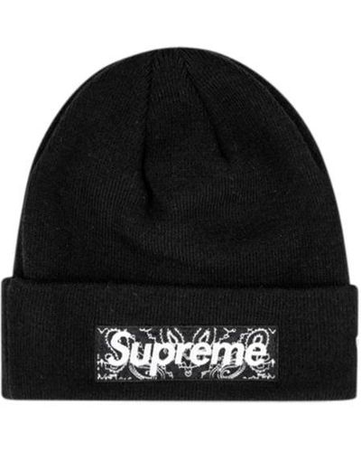 Supreme New Era Box Logo Beanie "fw 19" - Black