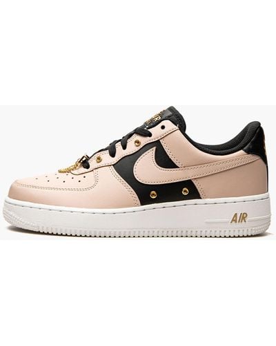 NIKE X OFF-WHITE Air Force 1 Low Prm "particle Beige / Gold Dubrae" Shoes - Black