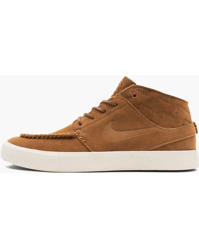 Nike Stefan Janoski Mid Crafted Shoes - Brown