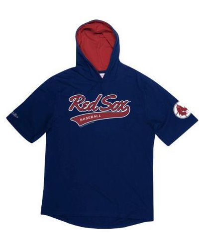 Mitchell & Ness Short Sleeve Hoodie "mlb Boston Red Sox" - Blue