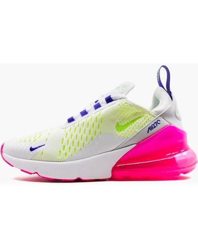 Nike Air Max 270 "white / Pink Blast / Volt" Shoes - Black