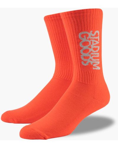 Stadium Goods Crew Sock "infrared" - Orange