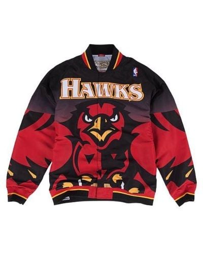 Mitchell & Ness Authentic Warm Up Jacket "nba Atlanta Hawks 95" - Red